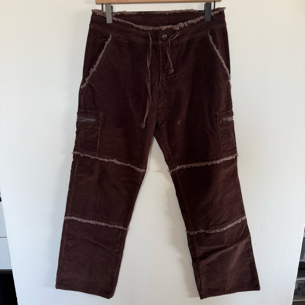 Prana Corduroy Distressed Fringe Pants SZ Small